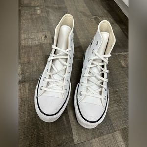 PLATFORM LEATHER CONVERSE - ***WORN ONCE